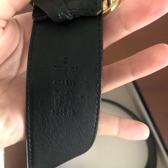 Gucci Black leather belt with Double G buckle - Picture 2 of 3